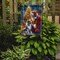 Edge Collections - 11.25" X 15.50" - Multicolor - Australian Shepherd and Santa Claus - 1 Piece